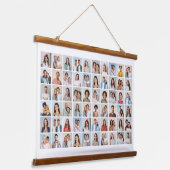 Maak Je Eigen Collage van 60 Foto's Hangend Wandkleed (Gebogen)
