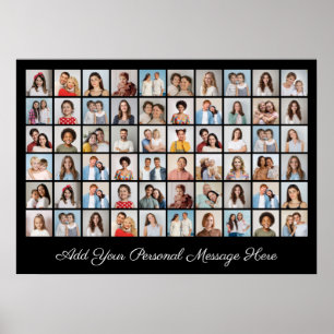 Maak Je Eigen Collage van 60 Foto's Poster