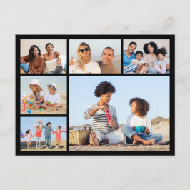 Maak je eigen collage van 6 foto's ansichtkaart briefkaart