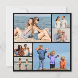 Maak Je Eigen Collage van 6 Foto's Notitiekaartje