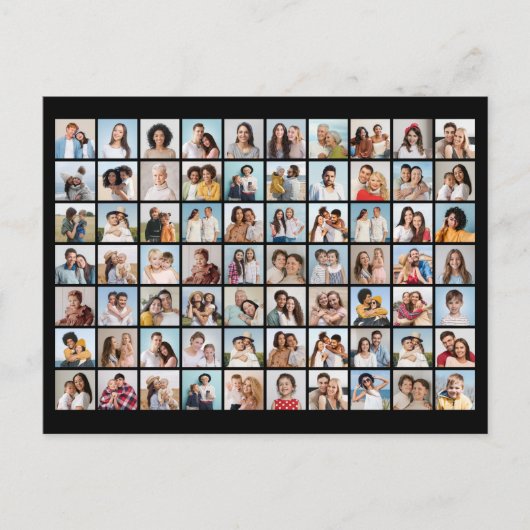Maak Je Eigen Collage van 70 Foto's Briefkaart (Voorkant)