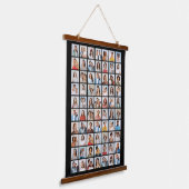 Maak Je Eigen Collage van 70 Foto's Hangend Wandkleed (Gebogen)