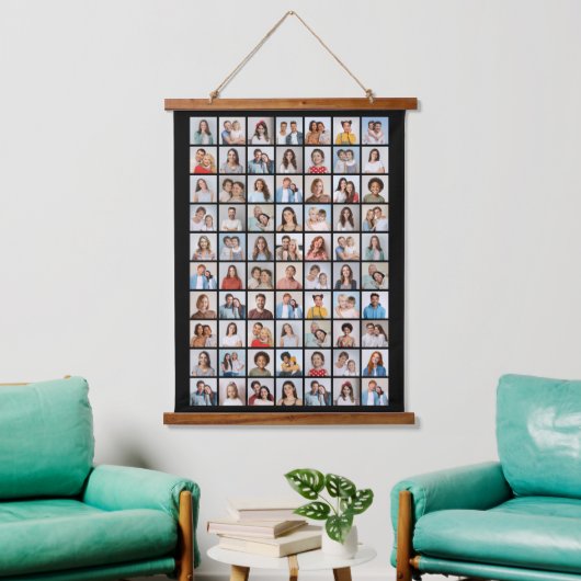 Maak Je Eigen Collage van 70 Foto's Hangend Wandkleed (Woonkamer)