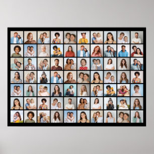 Maak Je Eigen Collage van 70 Foto's Poster