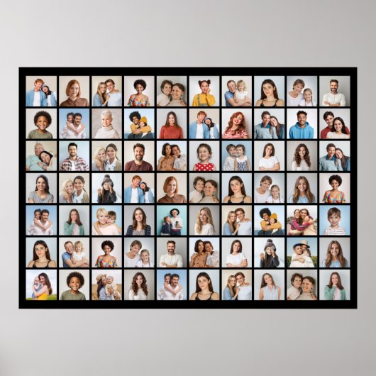 Maak Je Eigen Collage van 70 Foto's Poster (Voorkant)