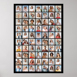 Maak Je Eigen Collage van 70 Foto's Poster