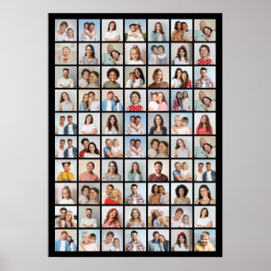 Maak Je Eigen Collage van 70 Foto's Poster