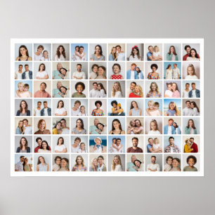 Maak Je Eigen Collage van 70 Foto's Poster