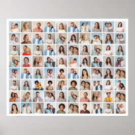 Maak Je Eigen Collage van 80 Foto's Poster