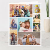 Maak Je Eigen Collage van 8 Foto's Kaart (Voorkant)