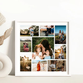 Maak Je Eigen Collage van 9 Foto's Poster