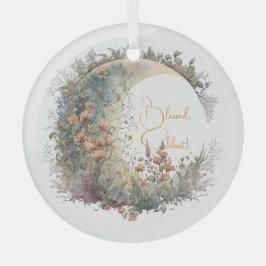 Maak je eigen Cottagecore bloemige halvemaan Glas Ornament