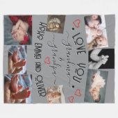 ✨Maak je eigen Custom LOVE YOU OMA & OPA Fleece Deken (Voorkant (Horizontaal))