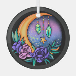 Maak Je Eigen Cute Kristallen, Maan & Rozen Glas Ornament