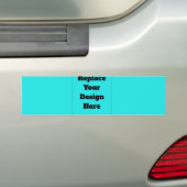 Maak je eigen cyaan bumpersticker (Op auto)