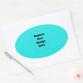 Maak je eigen cyaan ovale sticker (Envelop)