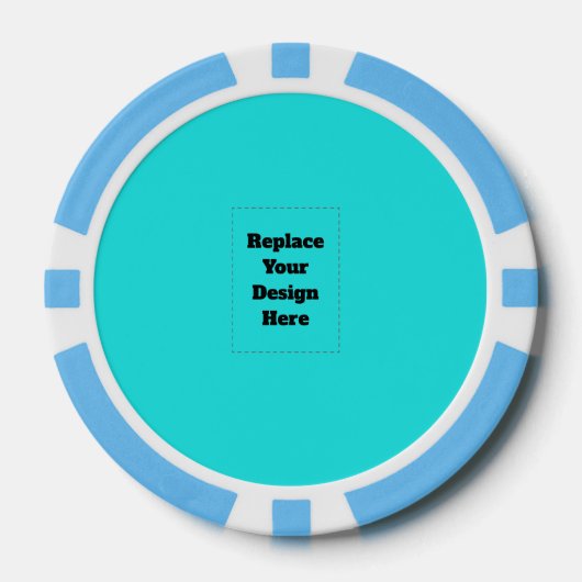 Maak je eigen cyaan poker chips (Voorkant)