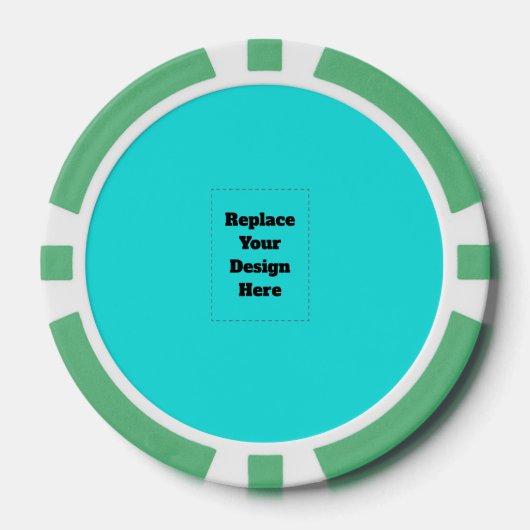 Maak je eigen cyaan poker chips (Voorkant)