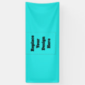 Maak je eigen cyaan spandoek (Verticaal)