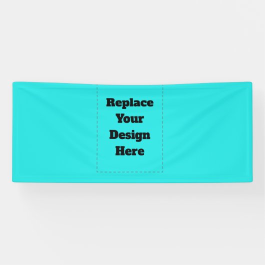 Maak je eigen cyaan spandoek (Horizontaal)