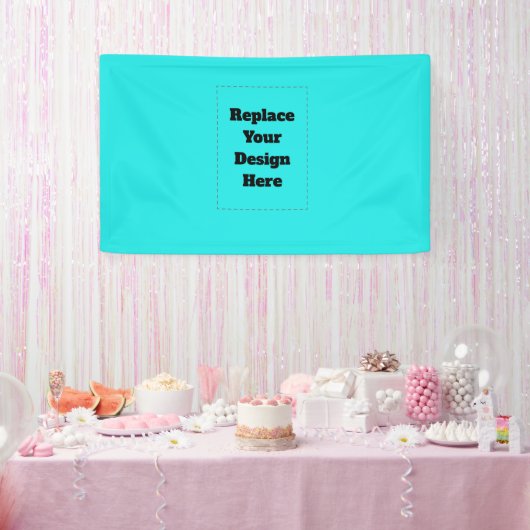 Maak je eigen cyaan spandoek (Feest)