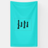 Maak je eigen cyaan spandoek (Verticaal)