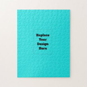 Maak je eigen cyan legpuzzel