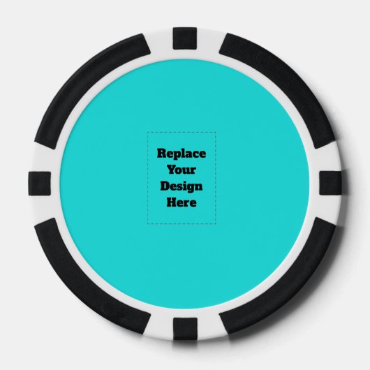 Maak je eigen cyan poker chips (Voorkant)
