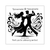 Maak Je Eigen Dansend Paar Handfasting Bedankt Rubberstempel (Afrduk)
