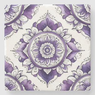 Maak Je Eigen Deep Purple Talavera Mandala Stenen Onderzetter