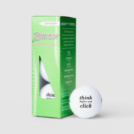 Maak je eigen | denk na voor je klikt | golfballen