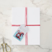 Maak je eigen dikke pepermunt Kabouter Kerstman Cadeaulabel (Met Touw)