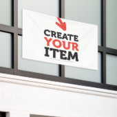 MAAK-JE-EIGEN DIY Aangepast ontwerp uploadbare vin Spandoek (Buitenkant Gebouw)