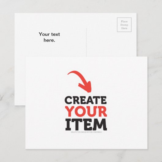 MAAK-JE-EIGEN DIY Aangepast ontwerp uploaden Briefkaart (Voorkant / Achterkant)