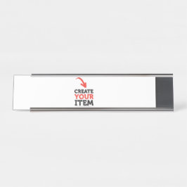 MAAK-JE-EIGEN DIY Aangepast ontwerp uploaden Bureau Naambordje