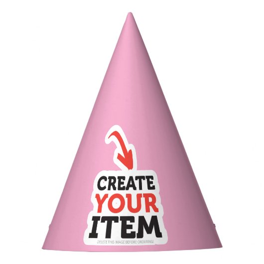 MAAK-JE-EIGEN DIY Aangepast ontwerp uploaden Feesthoedjes (Voorkant)