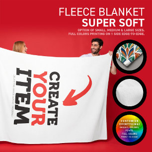 MAAK-JE-EIGEN DIY Aangepast ontwerp uploaden Fleece Deken