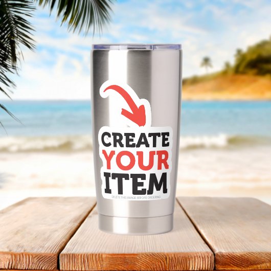 MAAK-JE-EIGEN DIY Aangepast ontwerp uploaden Geïsoleerde Drinkbeker (Strand (Gedraaid)  )