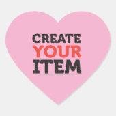 MAAK-JE-EIGEN DIY Aangepast ontwerp uploaden Hart Sticker (Voorkant)