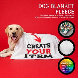 MAAK-JE-EIGEN DIY Aangepast ontwerp uploaden hond Fleece Deken