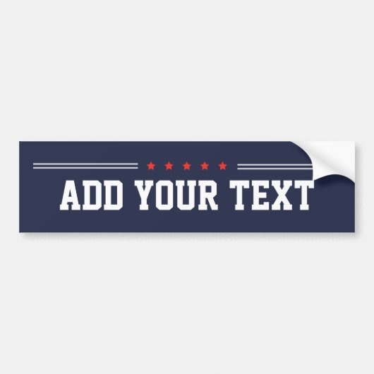 MAAK-JE-EIGEN DIY Aangepaste Print (Kleur Opties) Bumpersticker (Voorkant)