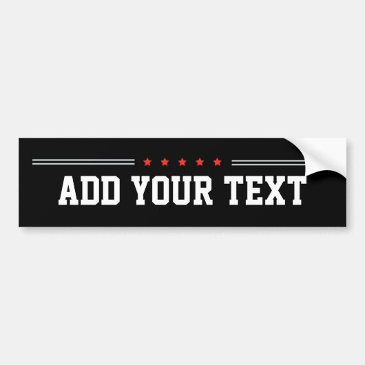 MAAK-JE-EIGEN DIY Aangepaste Print (Kleur Opties) Bumpersticker (Voorkant)
