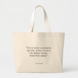 Maak je eigen DIY aangepaste quote Grote Tote Bag