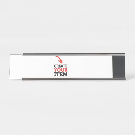 MAAK-JE-EIGEN DIY Aangepaste upload van je ontwerp Bureau Naambordje (Voorkant)