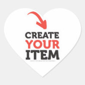 MAAK-JE-EIGEN DIY Aangepaste upload van je ontwerp Hart Sticker (Voorkant)