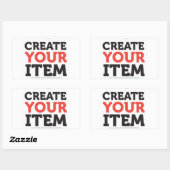 MAAK-JE-EIGEN DIY Aangepaste upload van je ontwerp Rechthoekige Sticker (Vel)