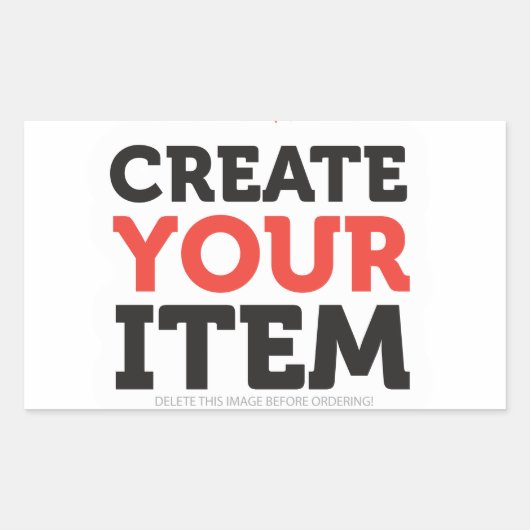 MAAK-JE-EIGEN DIY Aangepaste upload van je ontwerp Rechthoekige Sticker (Voorkant)
