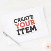 MAAK-JE-EIGEN DIY Aangepaste upload van je ontwerp Rechthoekige Sticker (Envelop)