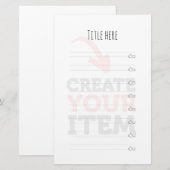 MAAK-JE-EIGEN DIY Aangepaste uploaden van jouw ont Briefpapier (Voorkant / Achterkant)