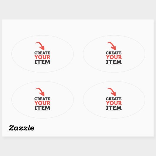 MAAK-JE-EIGEN DIY Upload je eigen ontwerp Ovale Sticker (Vel)